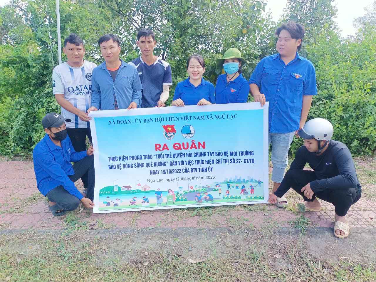 ĐOÀN THANH NIÊN HUYỆN DUYÊN HẢI RA QUÂN THỰC HIỆN PHONG TRÀO “CHUNG TAY BẢO VỆ MÔI TRƯỜNG – BẢO VỆ DÒNG SÔNG QUÊ HƯƠNG” NĂM 2025